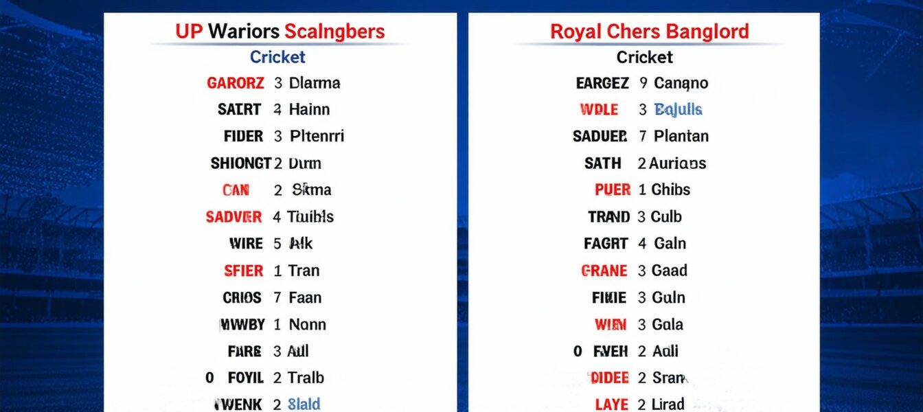 UP Warriorz vs Royal Challengers Bangalore Cricket Match Scorecard